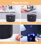 Volcanic Flame Humidifiers Air Aroma Diffuser Essential Oil Humidifier 360Ml