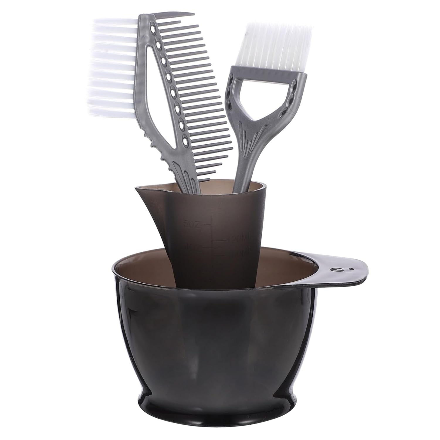 4Pcs Hair Dyeing Kit Lightweight Mixing Bowls Tint Brush and Measuring Cup for Salon and Home Use Essential Tools for Easy Hair Coloring and Projects
