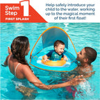 Baby Spring Float with Adjustable Canopy and UPF Sun Protection, Blue Lobster